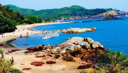 Gokarna Om Beach near Honnavar Karnataka close to Gokarna
